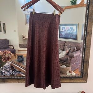 A&F silky midi skirt